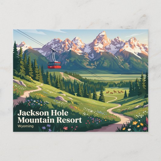 Jackson Hole Mountain Resort VS Briefkaart (Voorkant)