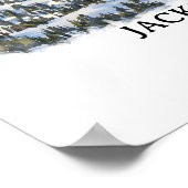 Jackson Hole Mountain Resort Wyoming, waterverf Poster (Hoek)