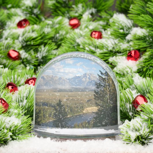 Jackson Hole Mountains and River Sneeuwbol (Kerstmis)