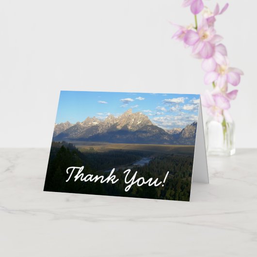 Jackson Hole Mountains dank u Folie Wenskaart (Orchidee)
