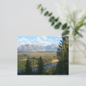 Jackson Hole Mountains en River Briefkaart (Staand voorkant)