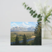 Jackson Hole Mountains en River Briefkaart (Staand voorkant)