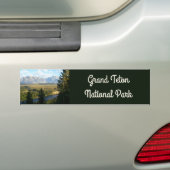 Jackson Hole Mountains en River Bumpersticker (Op auto)