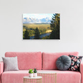 Jackson Hole Mountains en River Canvas Afdruk (Insitu (Woonkamer))