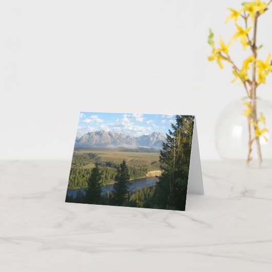 Jackson Hole Mountains en River Kaart (Gele Bloem)