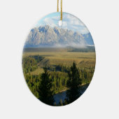 Jackson Hole Mountains en River Keramisch Ornament (Rechts)