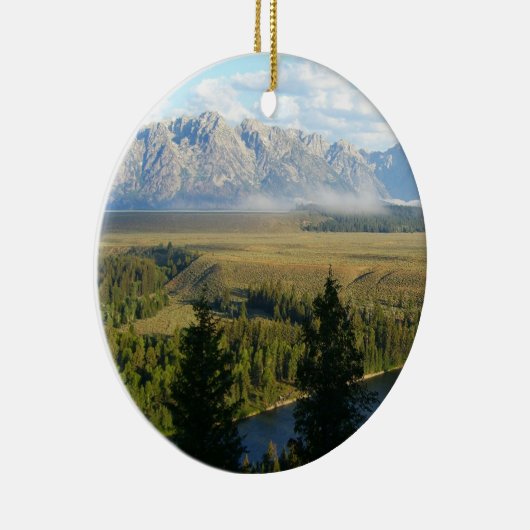 Jackson Hole Mountains en River Keramisch Ornament (Rechts)