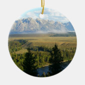 Jackson Hole Mountains en River Keramisch Ornament (Voorkant)