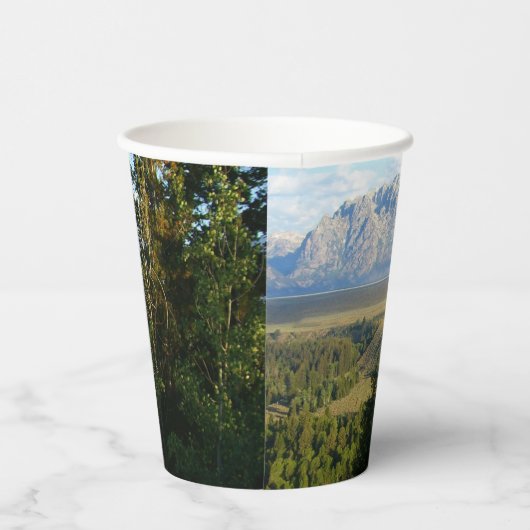 Jackson Hole Mountains en River Papieren Bekers (Rechts)