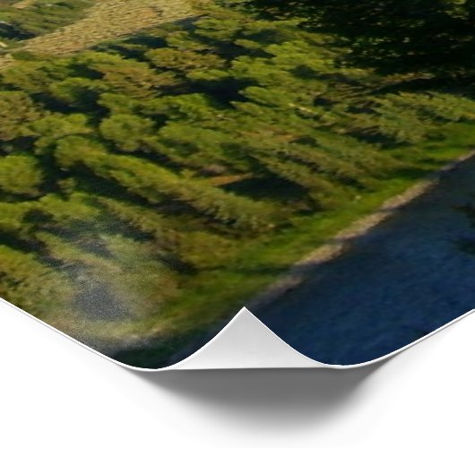 Jackson Hole Mountains en River Poster (Hoek)