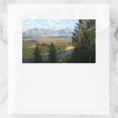 Jackson Hole Mountains en River Rechthoekige Sticker (Tas)