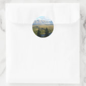 Jackson Hole Mountains en River Ronde Sticker (Tas)