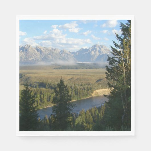 Jackson Hole Mountains en River Servet (Voorkant)