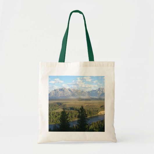 Jackson Hole Mountains en River Tote Bag (Voorkant)
