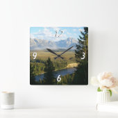 Jackson Hole Mountains en River Vierkante Klok (Huis)