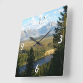 Jackson Hole Mountains en River Vierkante Klok (Hoek)