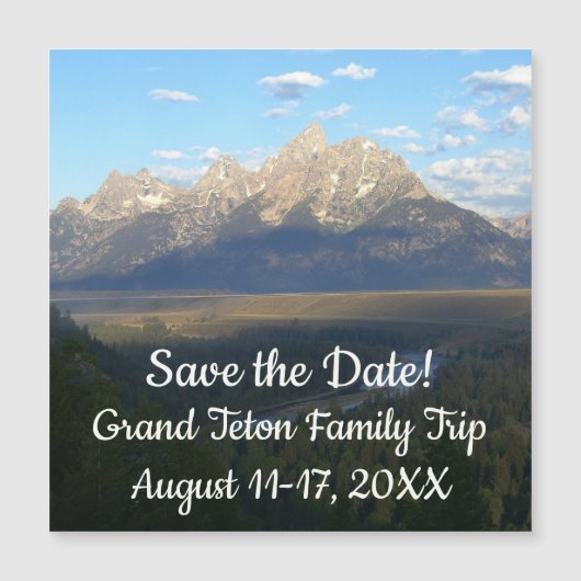 Jackson Hole Mountains Grand Teton Save the Date (Voorkant)