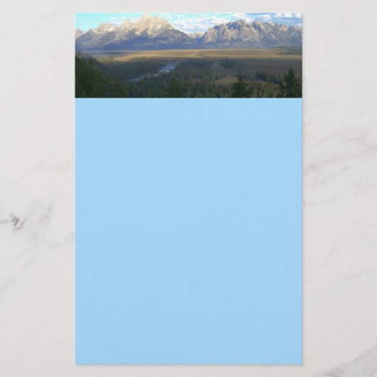 Jackson Hole Mountains (Nationaal Park Grand Teton Briefpapier (Voorkant)