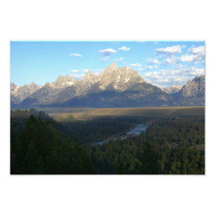 Jackson Hole Mountains (Nationaal Park Grand Teton Foto Afdruk