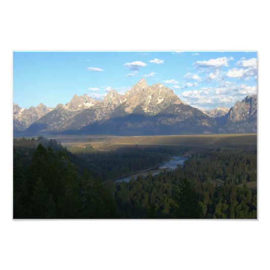 Jackson Hole Mountains (Nationaal Park Grand Teton Foto Afdruk (Voorkant)