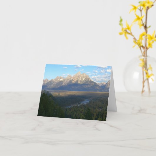 Jackson Hole Mountains (Nationaal Park Grand Teton Kaart (Gele Bloem)