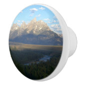 Jackson Hole Mountains (Nationaal Park Grand Teton Keramische Knop (Rechts)