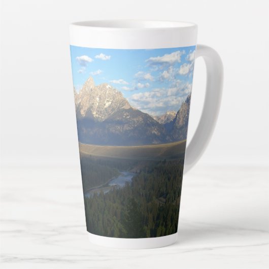 Jackson Hole Mountains (Nationaal Park Grand Teton Latte Mok (Rechterhoek)
