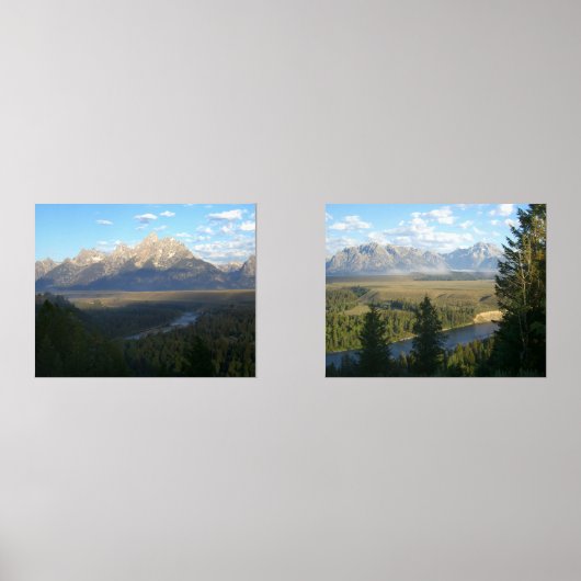 Jackson Hole Mountains (Nationaal Park Grand Teton Muurkunst Sets (Voorkant)