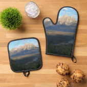 Jackson Hole Mountains (Nationaal Park Grand Teton Ovenwant & Pannenlap Set (Top down)