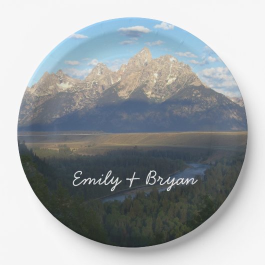 Jackson Hole Mountains (Nationaal Park Grand Teton Papieren Bordje (Voorkant)