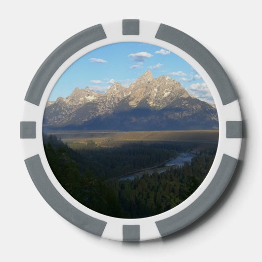 Jackson Hole Mountains (Nationaal Park Grand Teton Poker Chips (Voorkant)