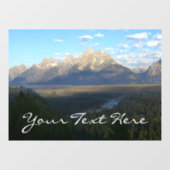 Jackson Hole Mountains (Nationaal Park Grand Teton Raamsticker (Vel)