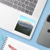 Jackson Hole Mountains (Nationaal Park Grand Teton Sticker (Laptop met iPhone)
