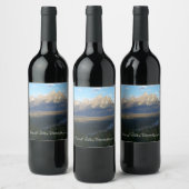 Jackson Hole Mountains (Nationaal Park Grand Teton Wijn Etiket (Flessen)