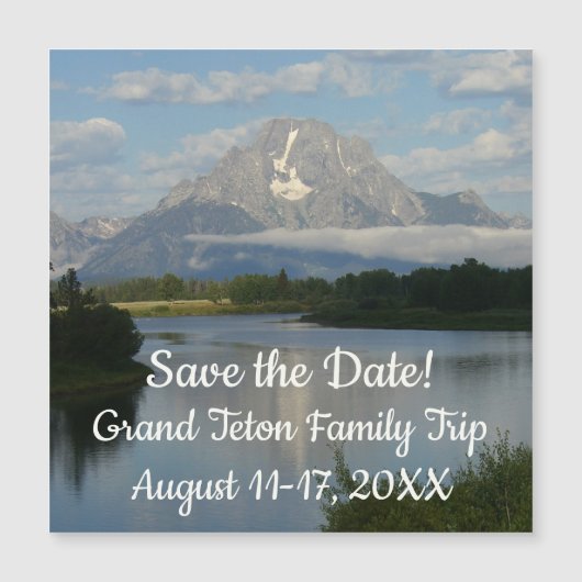 Jackson Hole River bij Grand Teton Save the Date (Voorkant)
