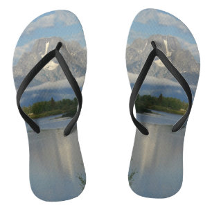 Jackson Hole-rivier bij Grand Teton National Park Teenslippers
