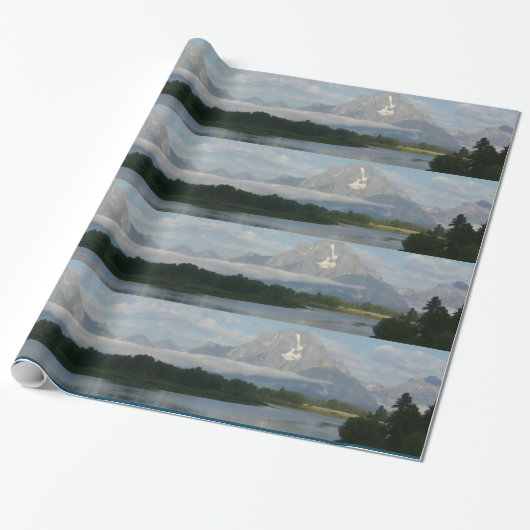 Jackson Hole rivier Cadeaupapier (Uitgerold)