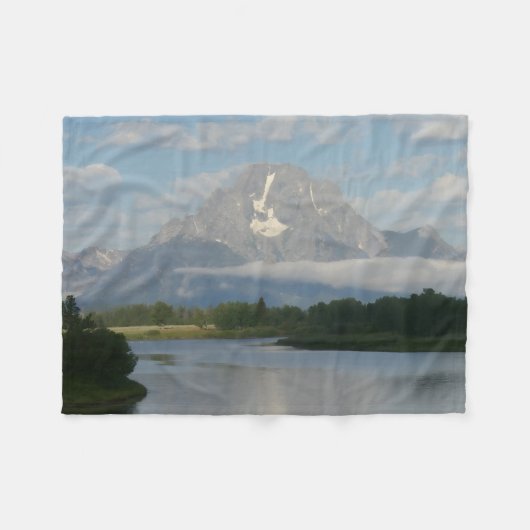 Jackson Hole rivier Fleece Deken (Voorkant (Horizontaal))