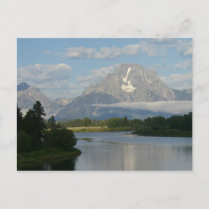 Jackson Hole, rivier in Grand Teton National Park Briefkaart