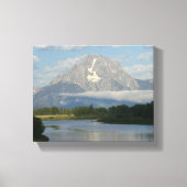 Jackson Hole, rivier in Grand Teton National Park Canvas Afdruk (Voorkant)