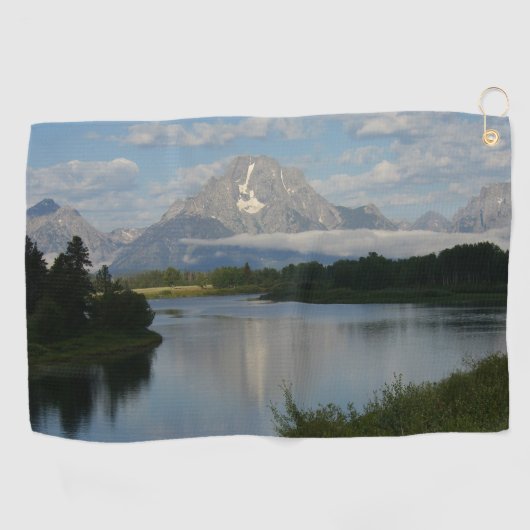 Jackson Hole, rivier in Grand Teton National Park Golfhanddoek (Horizontaal)