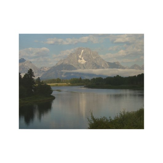 Jackson Hole, rivier in Grand Teton National Park Houten Poster (Voorkant)