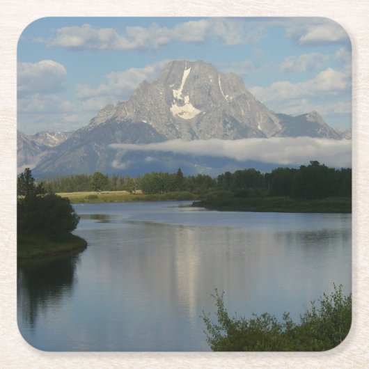 Jackson Hole, rivier in Grand Teton National Park Kartonnen Onderzetters (Voorkant)