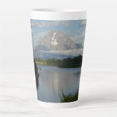 Jackson Hole, rivier in Grand Teton National Park Latte Mok (Voorkant)