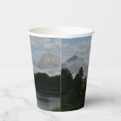 Jackson Hole, rivier in Grand Teton National Park Papieren Bekers (Rechts)