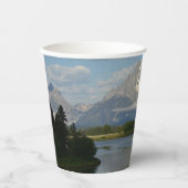 Jackson Hole, rivier in Grand Teton National Park Papieren Bekers (Voorkant)