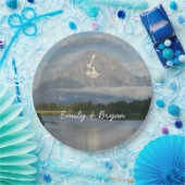 Jackson Hole, rivier in Grand Teton National Park Papieren Bordje (Feest)