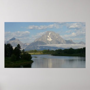 Jackson Hole, rivier in Grand Teton National Park Poster