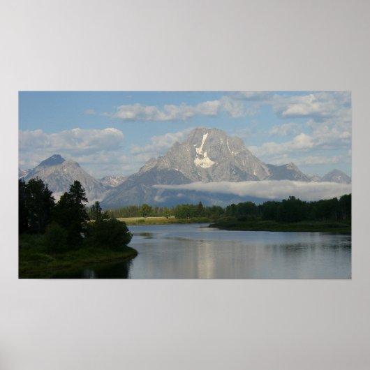 Jackson Hole, rivier in Grand Teton National Park Poster (Voorkant)