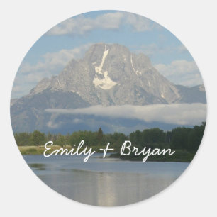 Jackson Hole-rivier in Grand Teton National Park Ronde Sticker